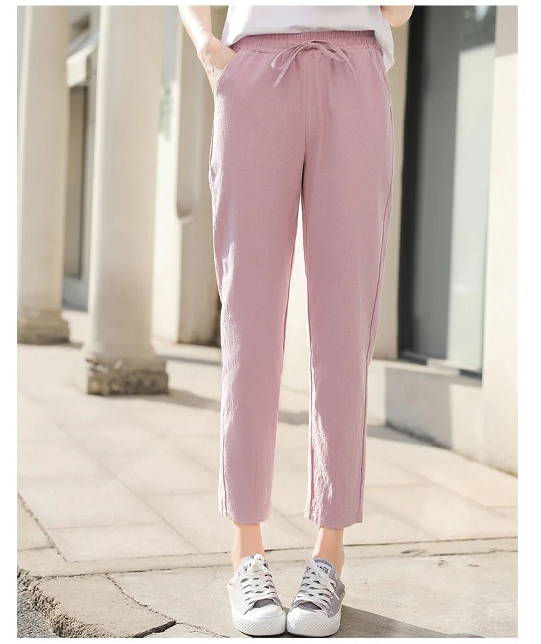 Haremshose mit elastischer Taille für Frauen