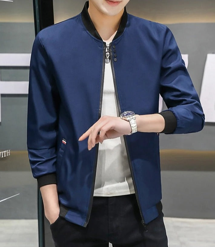 Windbreaker-Jacke mit Reißverschluss für Männer