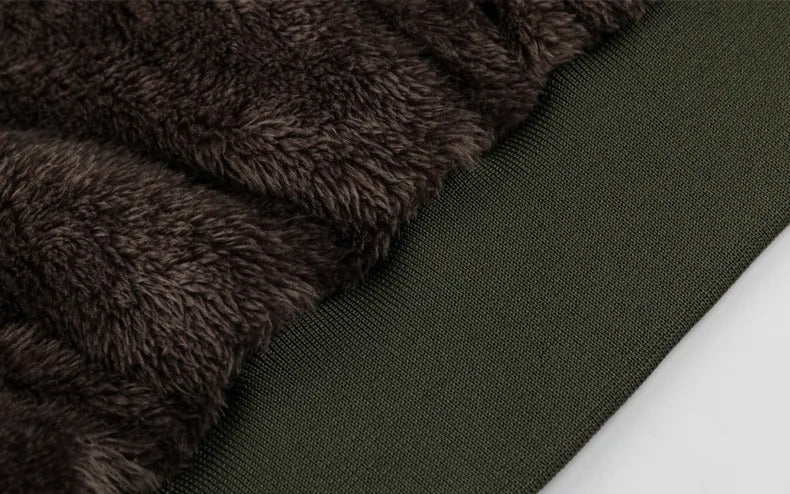 Bomberjacke aus dickem Plüsch für Männer