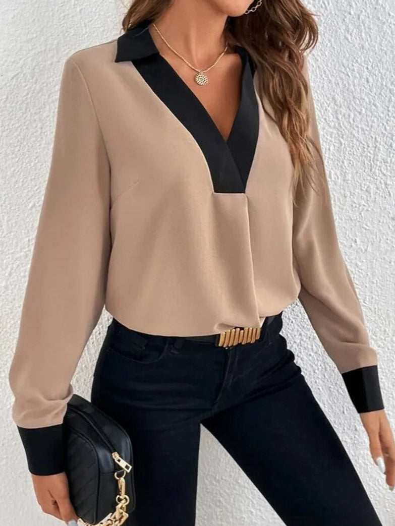 Langärmelige Bürobluse für Damen