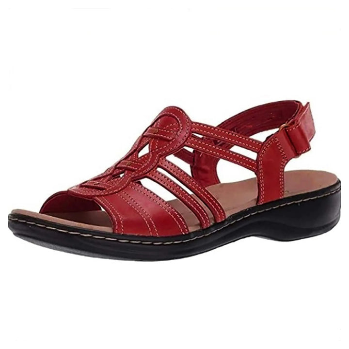 Damen Sandalen Ergonomisch Stilvoll mit Fußgewölbeunterstützung aus Synthetik für Sommerschuhe-2