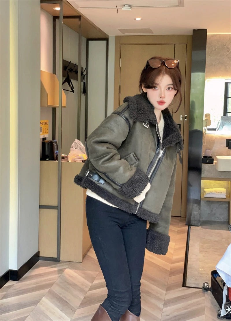 Doppelseitige Fleecejacke für Frauen