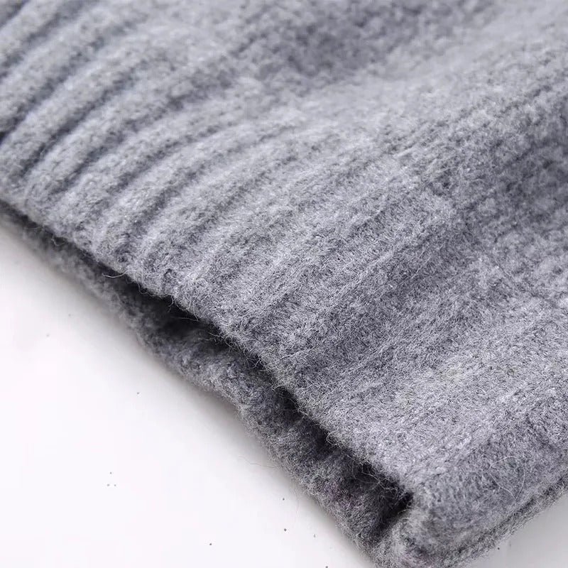 Damen-Strickpullover mit Reißverschluss