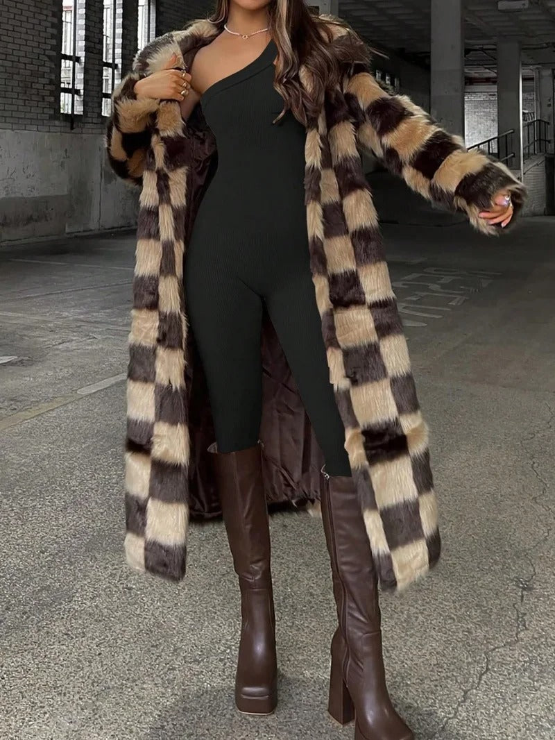 Women's Yoga Jumpsuit Sport Set mit einer Schulter