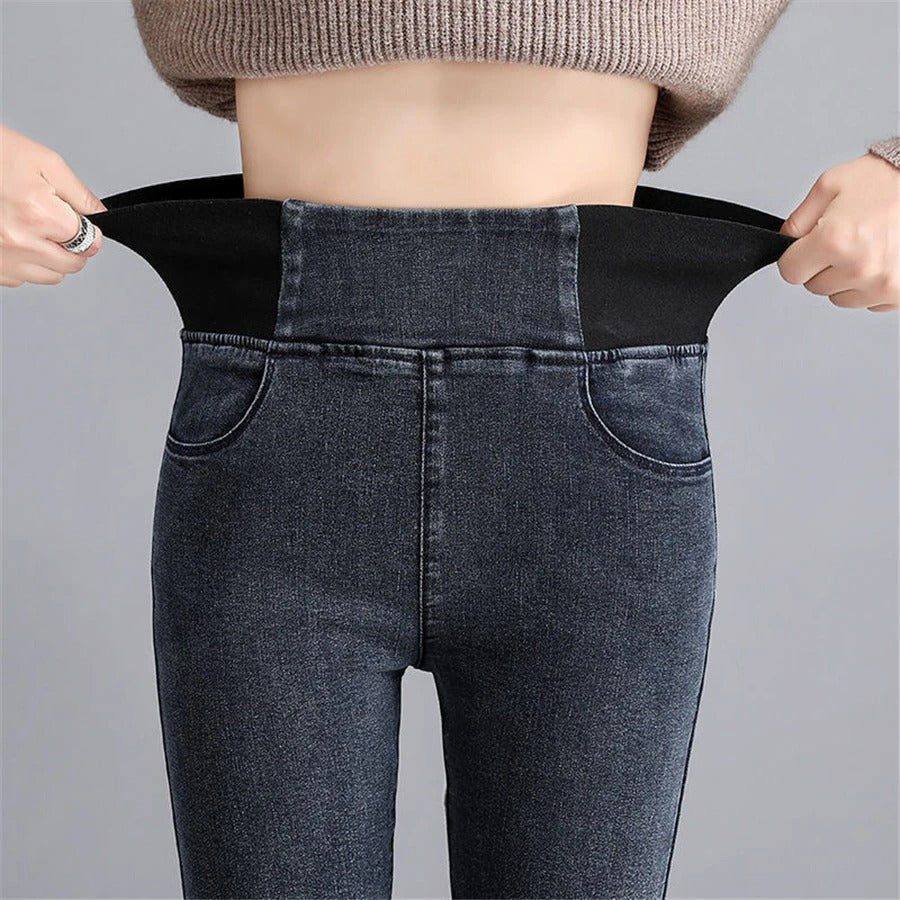 Jeanshose mit hoher Taille für Frauen
