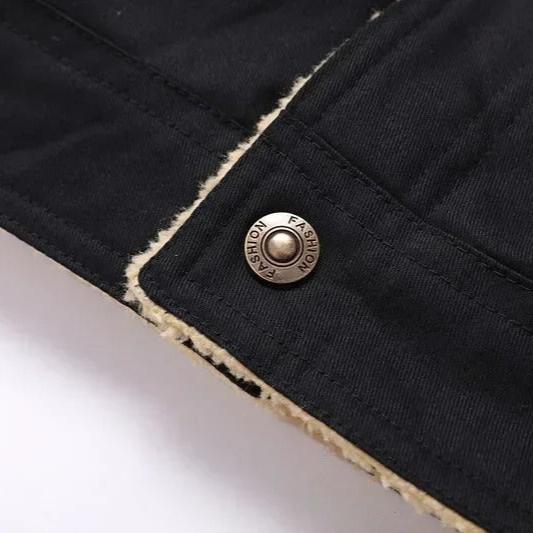 Herrenmantel aus dicker Plüschwolle