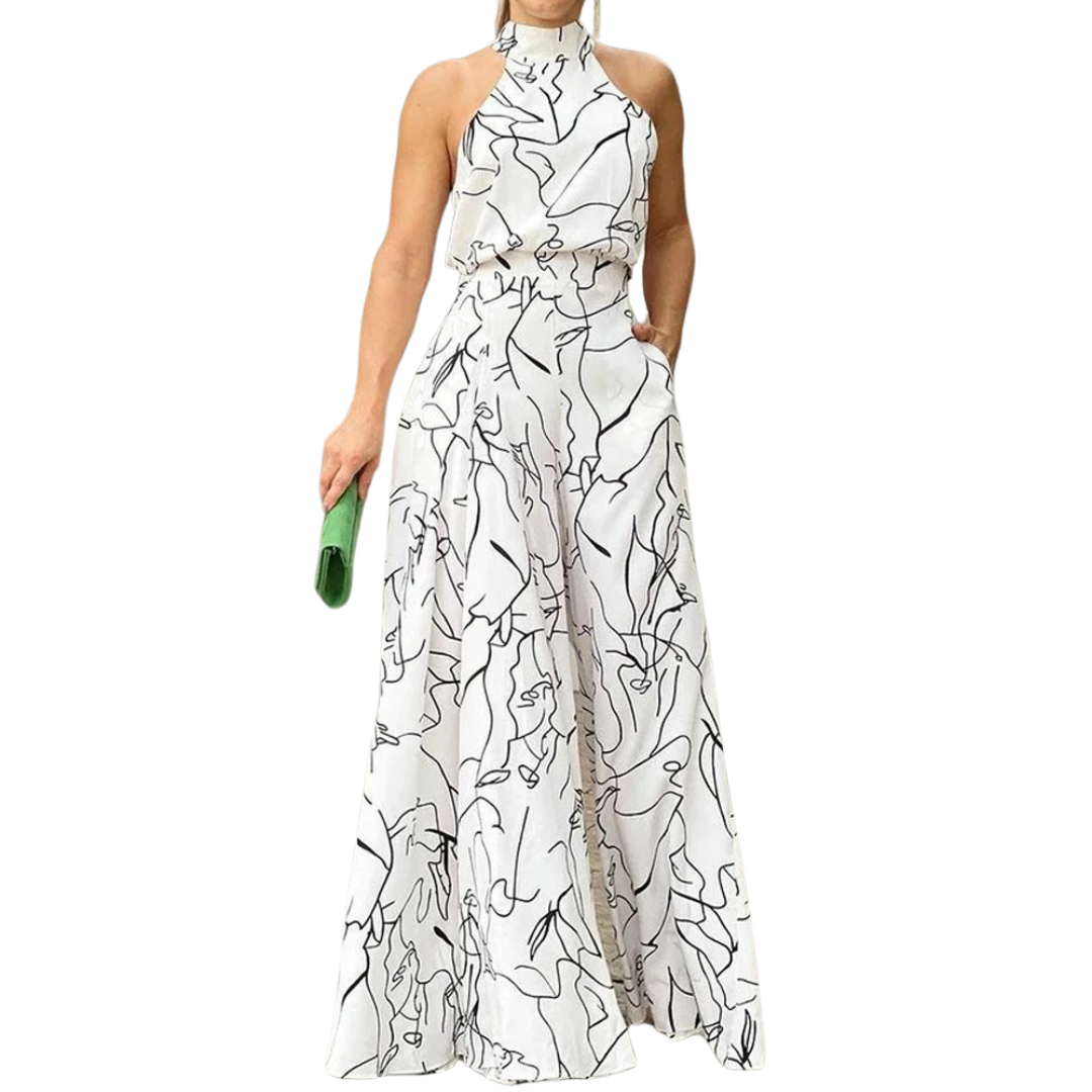 Ärmelloser Neckholder-Overall für Damen