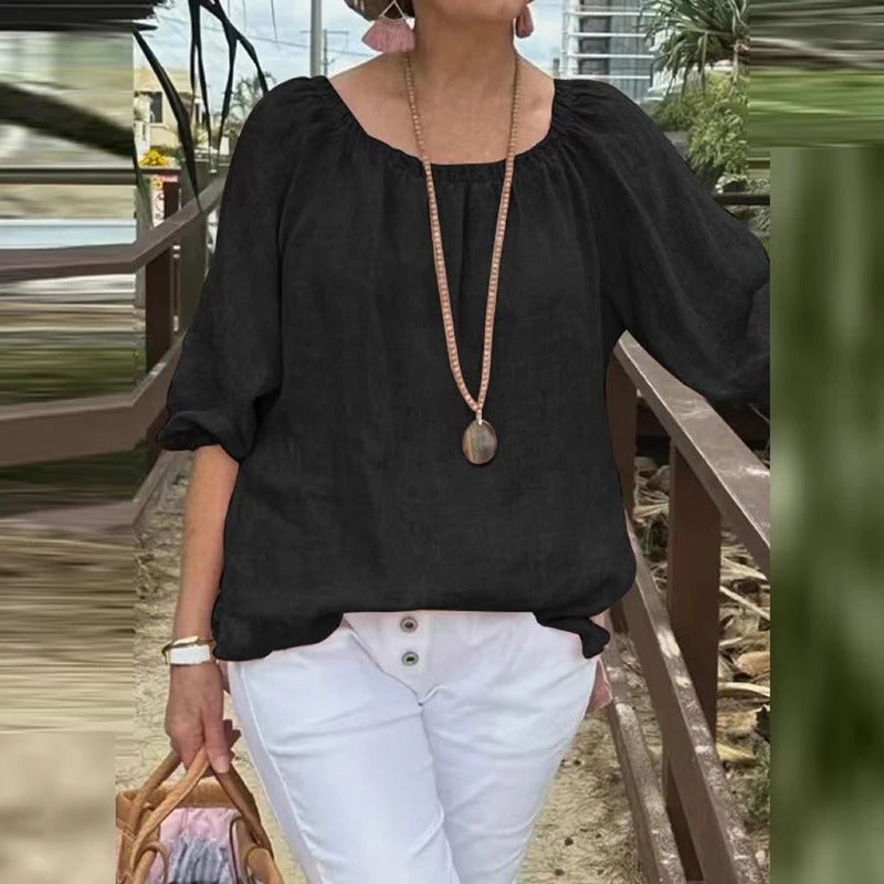 Damen Halbarm Freizeit Bluse