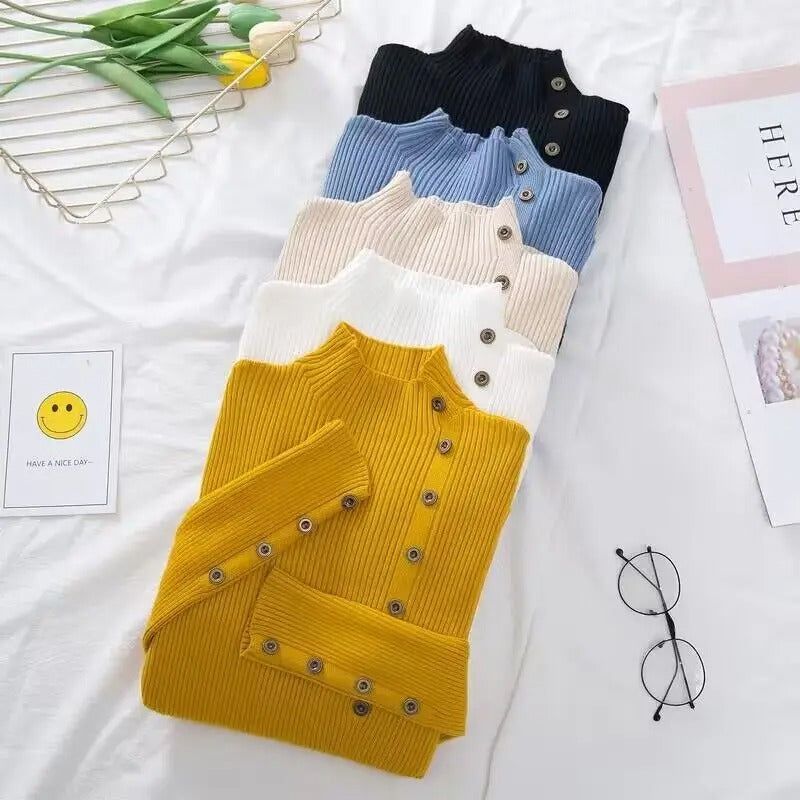 Rollkragenpullover mit langen Ärmeln für Damen