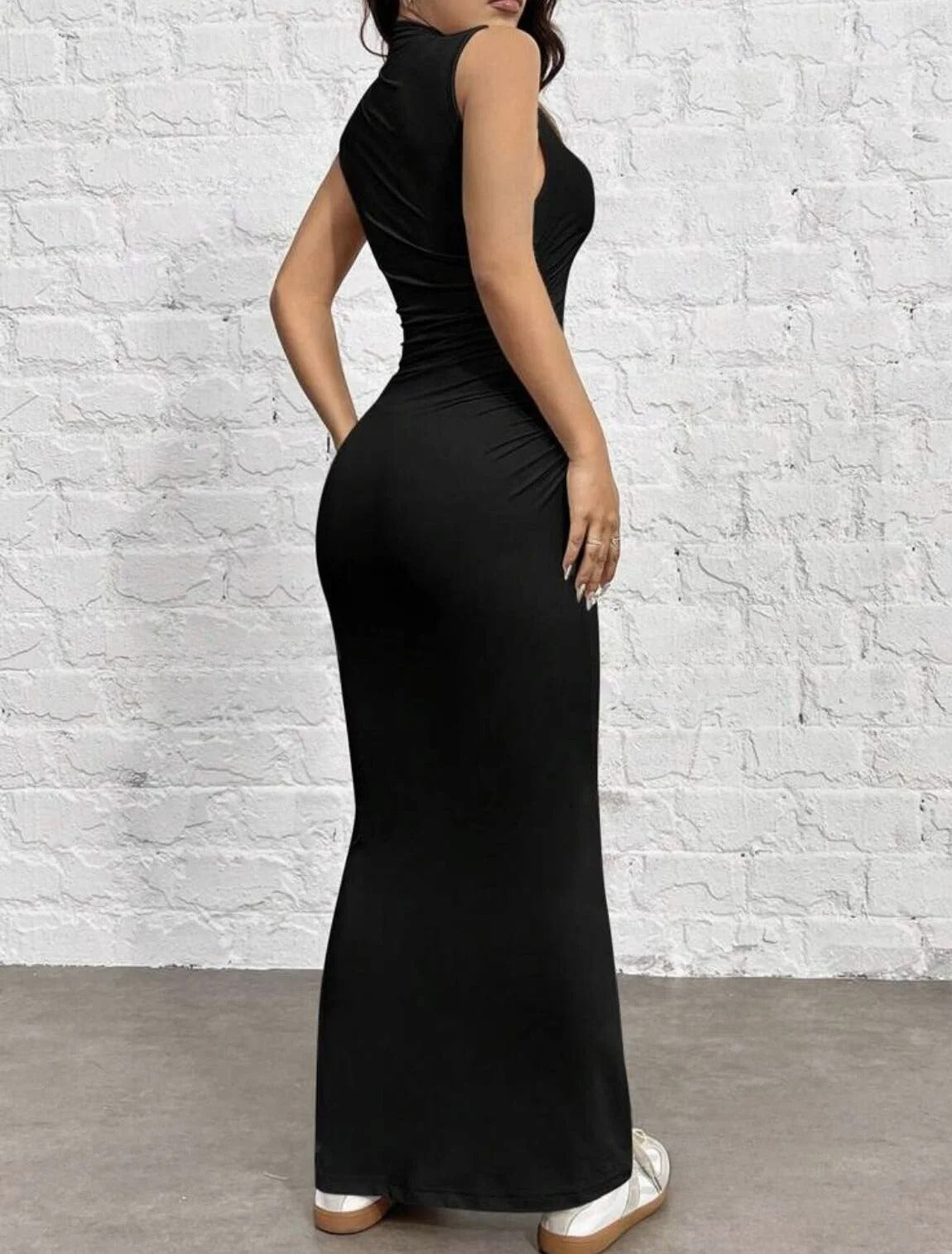 Kleid mit faltiger Taille für Frauen