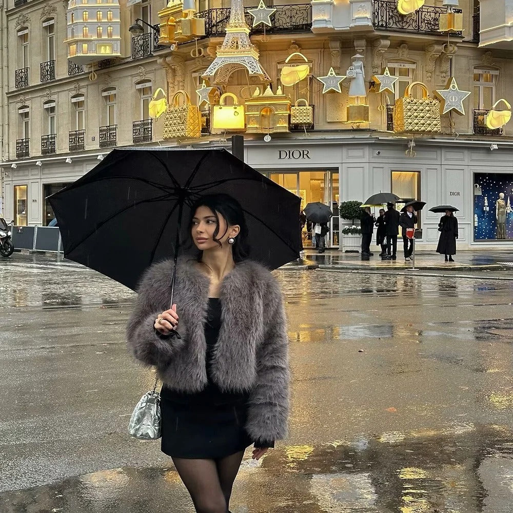 Damen Vintage Pelzmantel