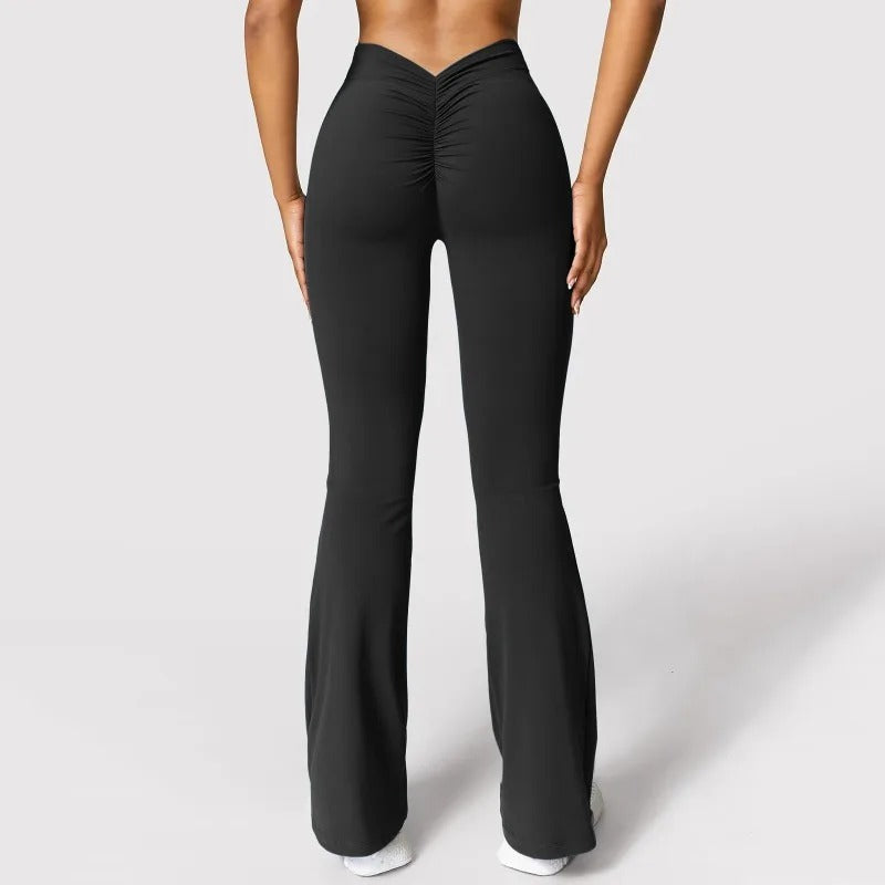 Damen-Leggings in V-Form mit hoher Taille