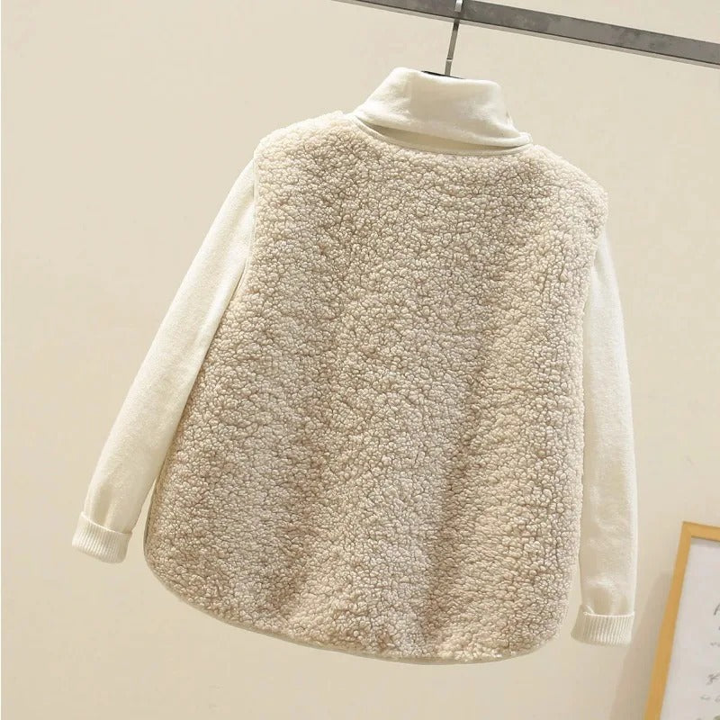 Plüsch-Fleece-Weste für Frauen