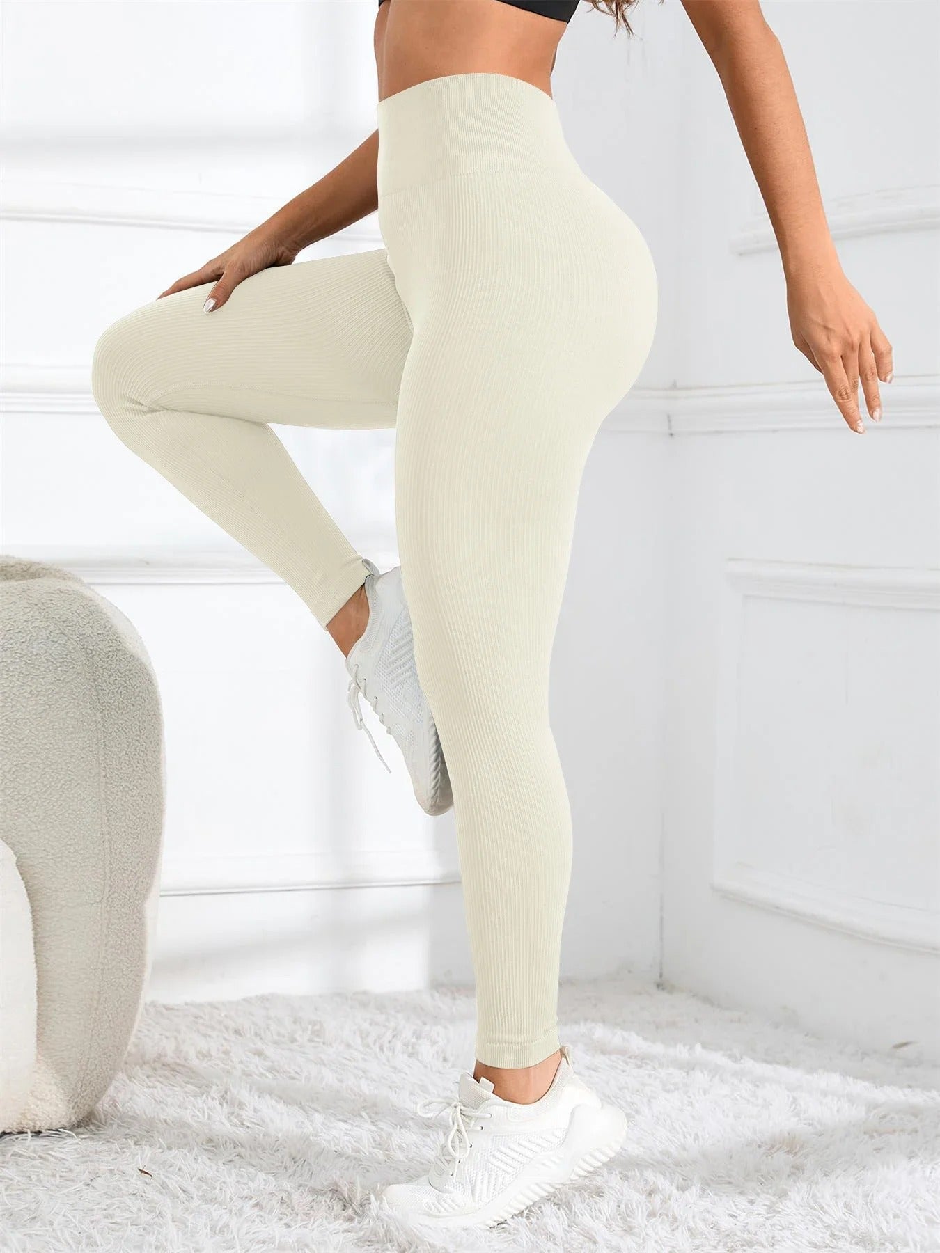 Nahtlose Yoga-Leggings mit hoher Taille