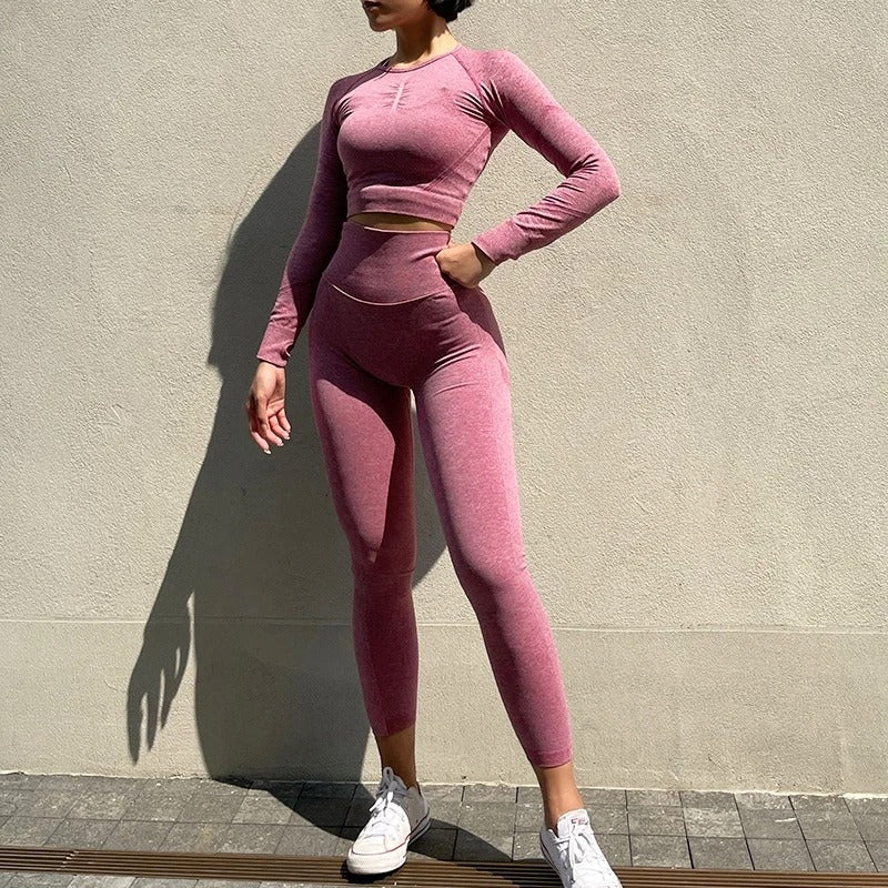 Nahtloses Yoga-Set für Frauen