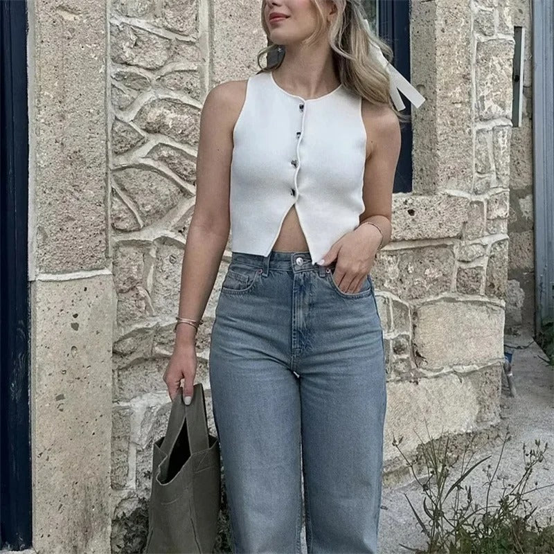 Kurz geschnittene Strickjacke für Damen