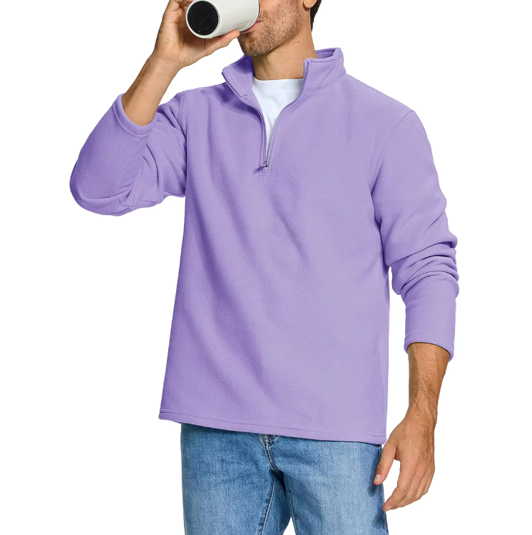 Fleece-Pullover mit halbem Reißverschluss für Männer