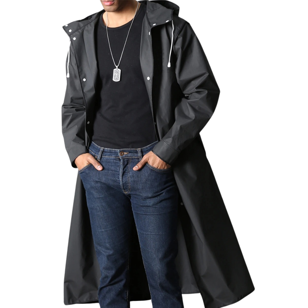 Wasserdichter Regenmantel mit Kapuze