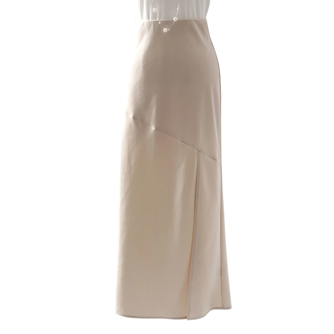 Schwarzer Bodyconrock aus Satin für Damen