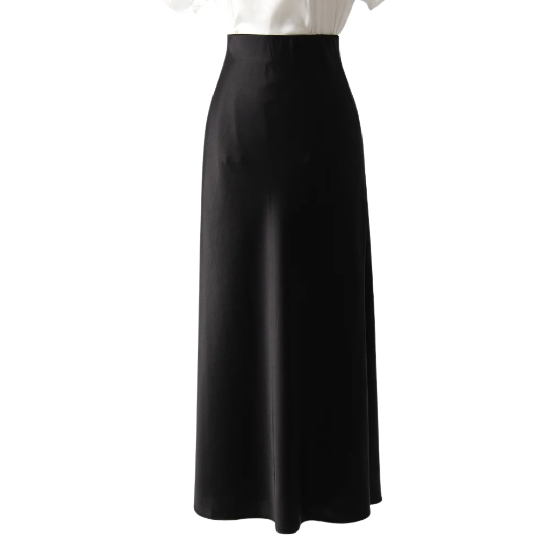 Satin-Faltenrock für Damen