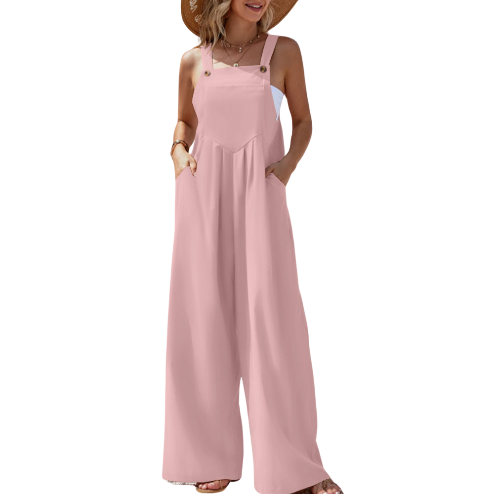 Einfarbiger Overall mit Hosenträgern