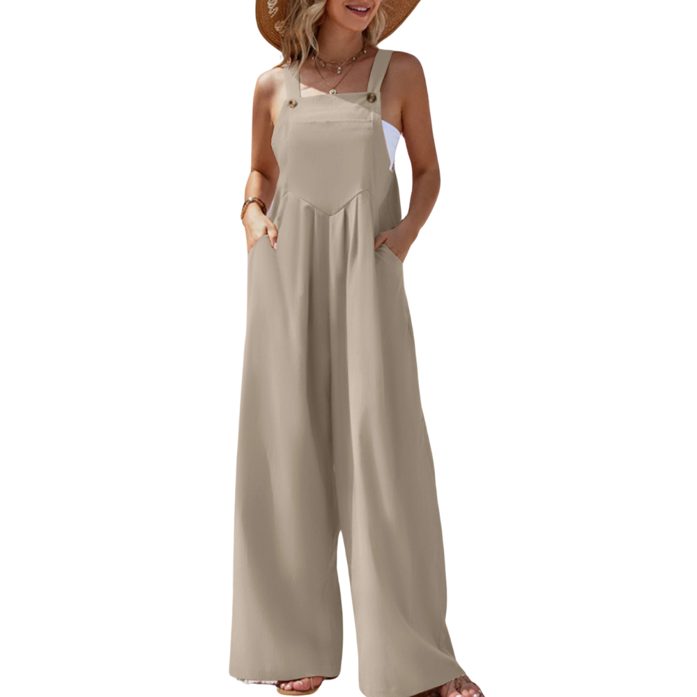 Einfarbiger Overall mit Hosenträgern