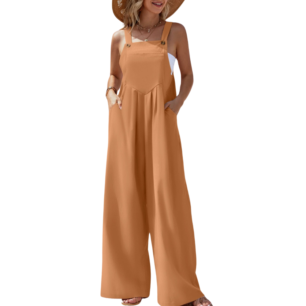 Einfarbiger Overall mit Hosenträgern