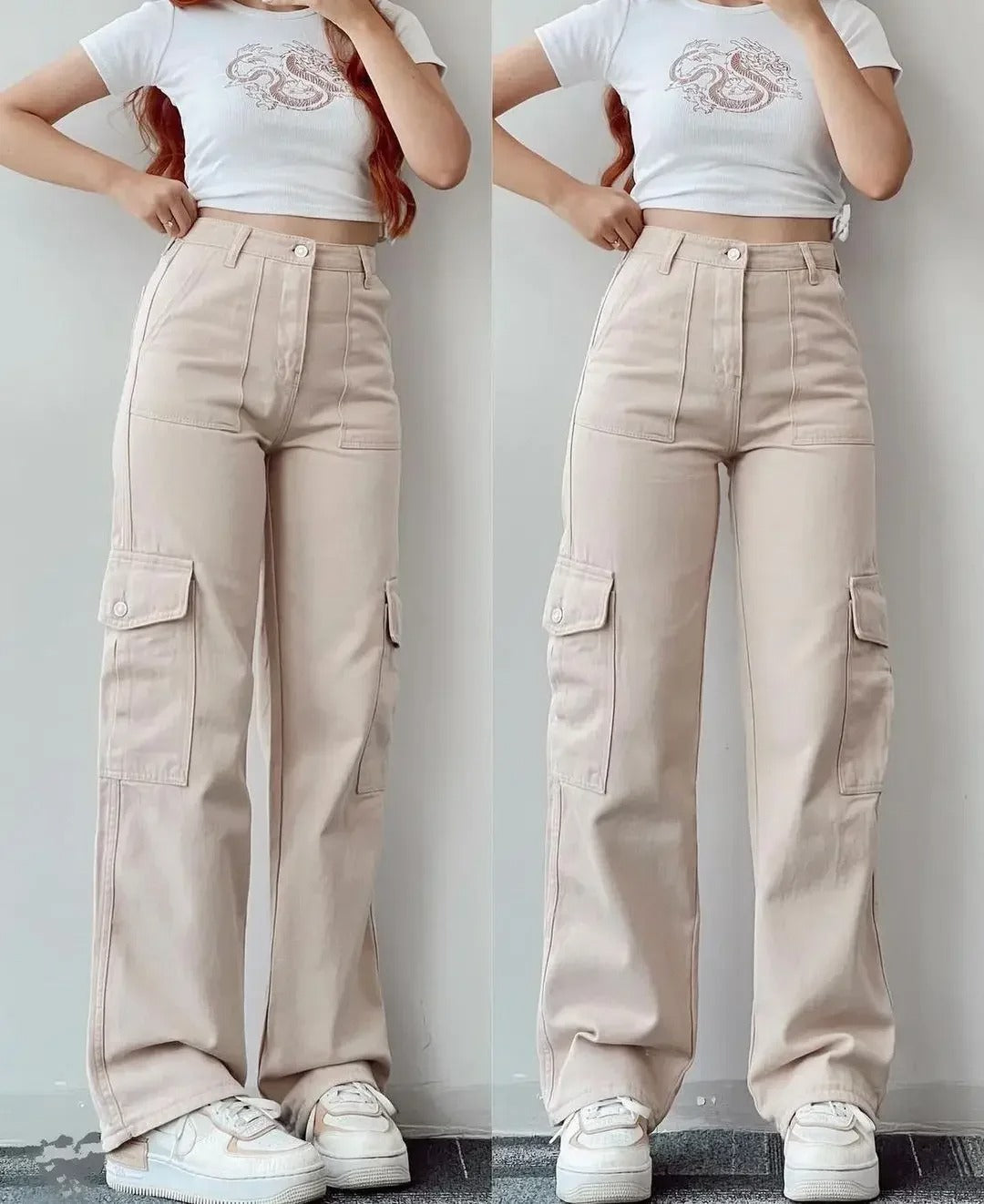 Multi Pocket Cargohose für Damen