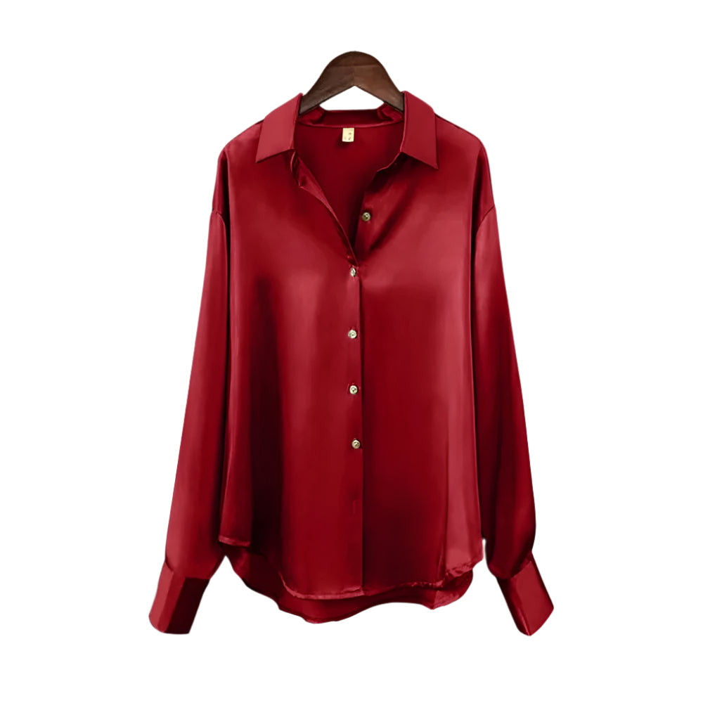 Seidenbluse mit Knopfleiste für Damen