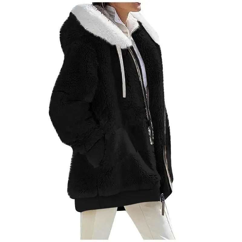Fleecejacke mit Kapuze für Frauen