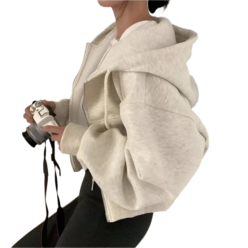 Dames Übergroßes Kapuzenoberteil