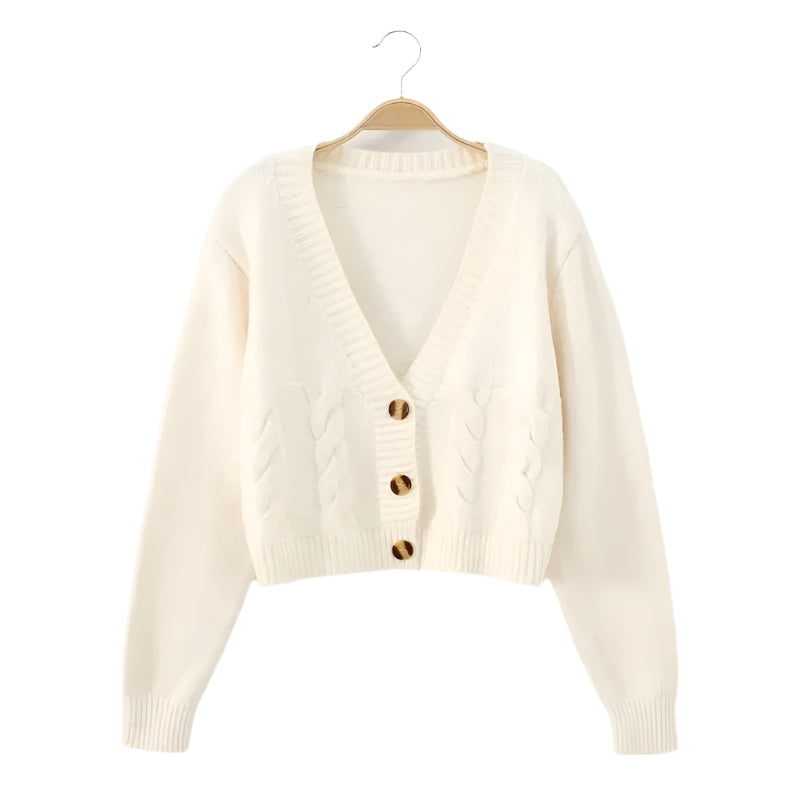 Strickjacke mit V-Ausschnitt für Damen