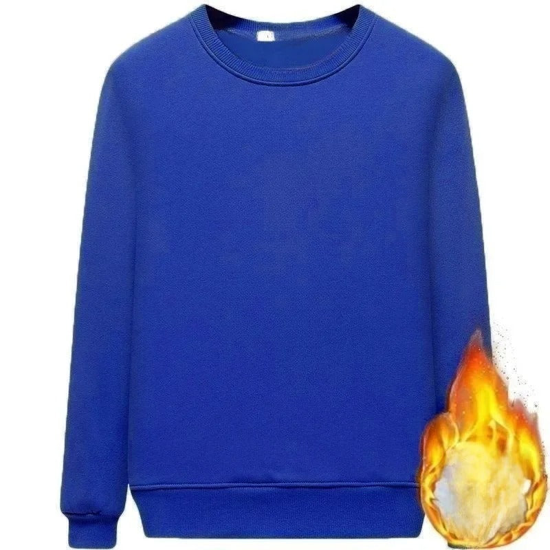 Fleece gefüttertes Rundhals-Sweatshirt für Frauen