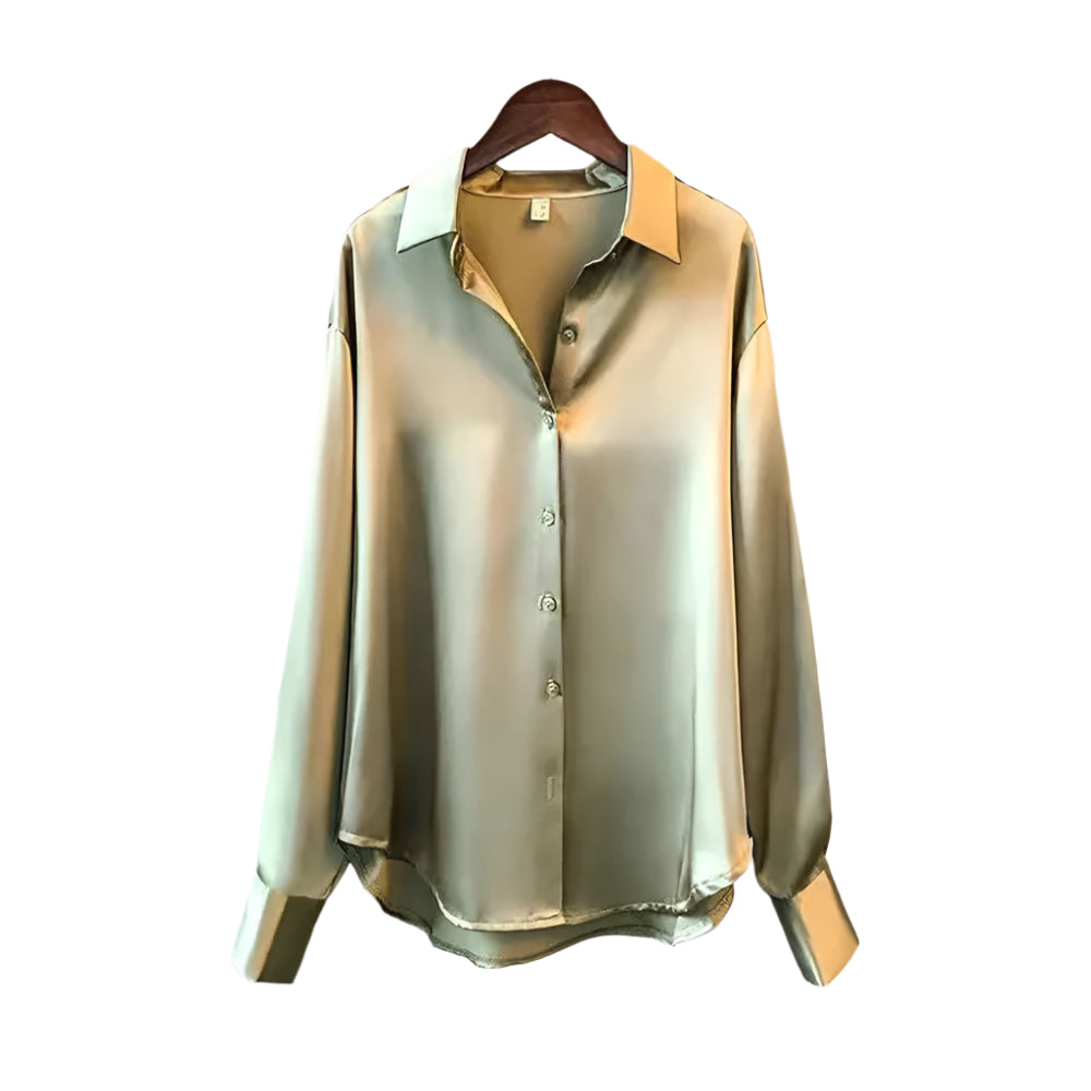Seidenbluse mit Knopfleiste für Damen