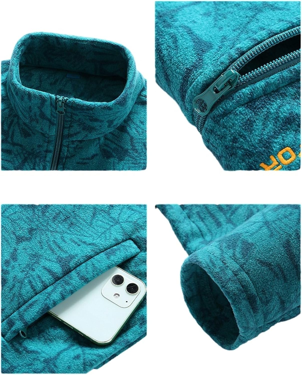 Bedruckte gebürstete Fleecejacke für Frauen