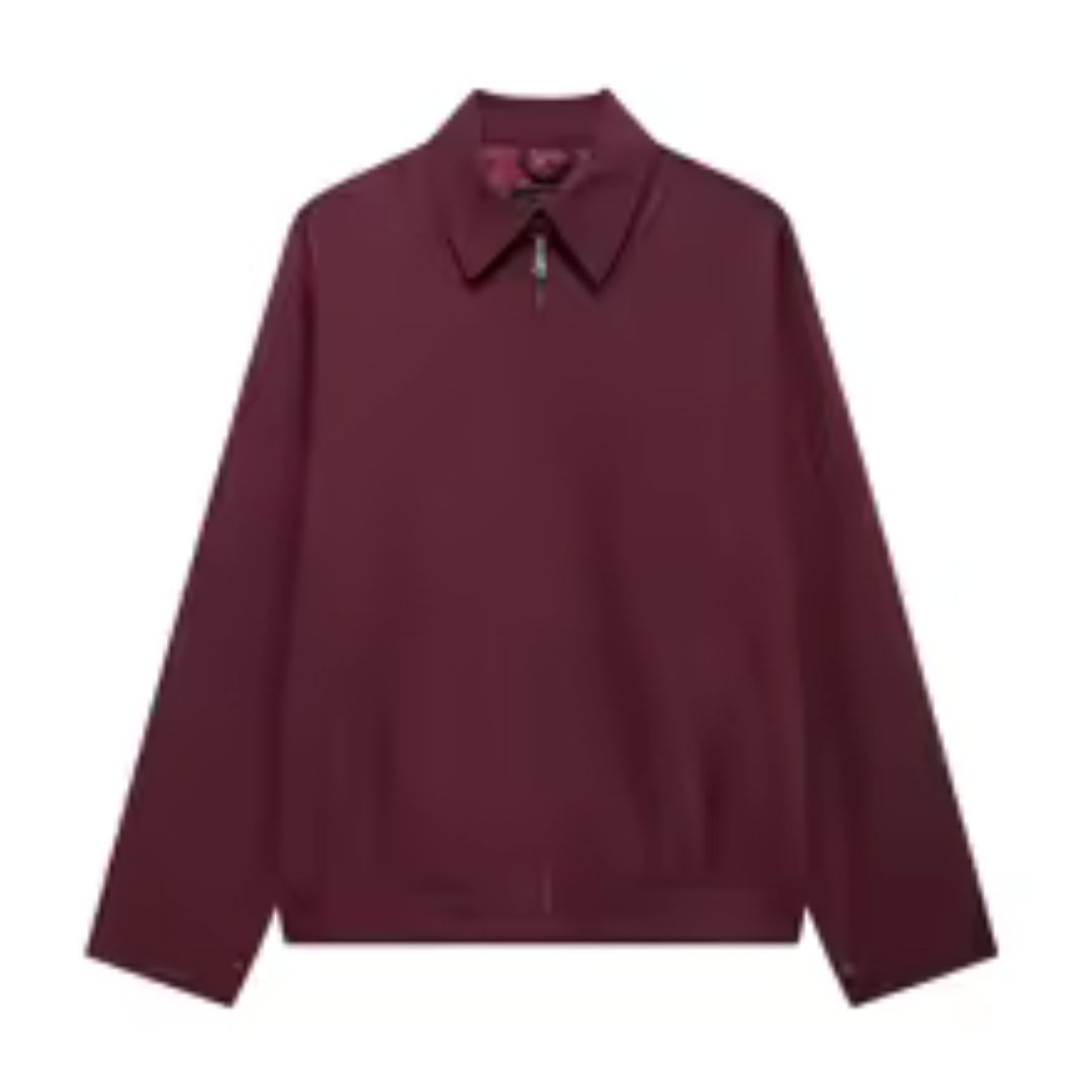 Damen Vintage Lose Reißverschluss Jacke