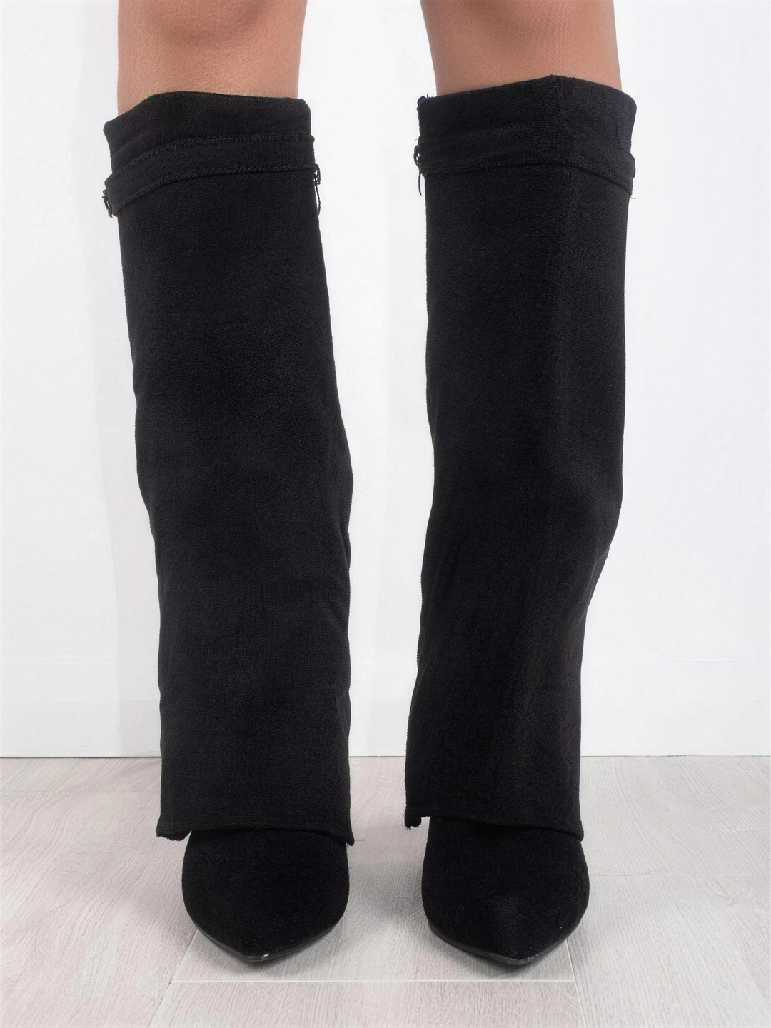 Damen Kniehohe Stiefel Mit Blockabsatz Stylish Und Bequem