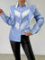 Variant image for Damen Hemdbluse Gestreift mit Rüschen und Spitze aus Weichem Stoff-1