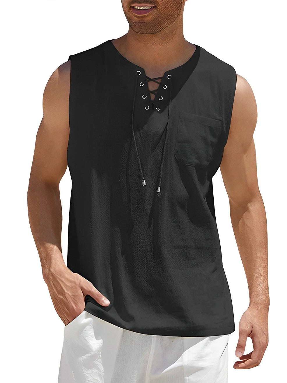 Herren Tanktop Atmungsaktiv Baumwolle - Gym Tanktop für Männer, Bequem und Vielseitig 3