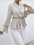 Damen Bluse Elegante Satin Schnittführung Leichtes Material für Festliche Anlässe-5