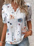Variant image for Damenbluse V-Ausschnitt Lockeres Polyester für Frühling und Sommer-17