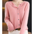 Variant image for Damenpullover O-Neck Cardigan 100% Wolle Warmer Pullover für Kalte Tage-7