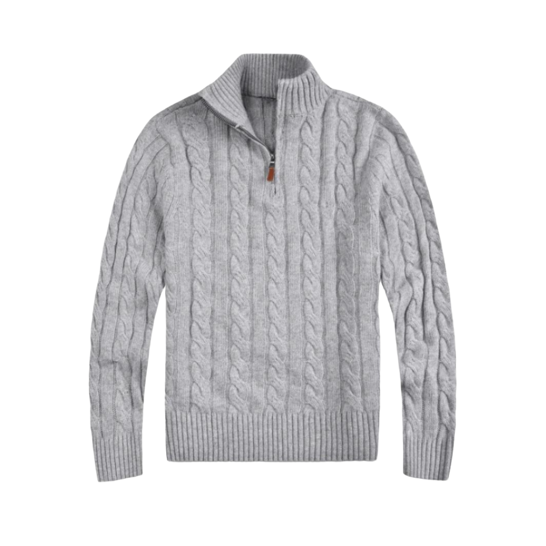 Herrenpullover Casual Halb-Reißverschluss Weiches Material für Komfort 5