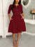 Variant image for Damen Kleid Rundhalsausschnitt mit Reißverschluss Elegantes Hochwertiges Material-1