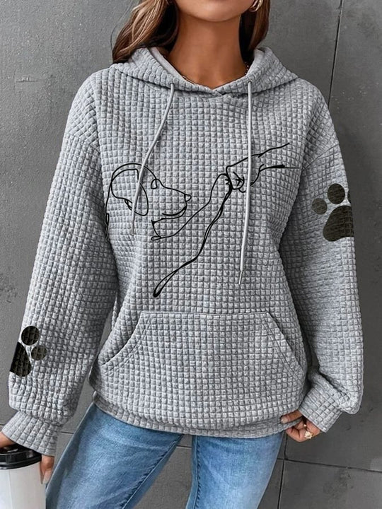 Damen Hoodie Bequemer Fleece Stil Atmungsaktives Material 5