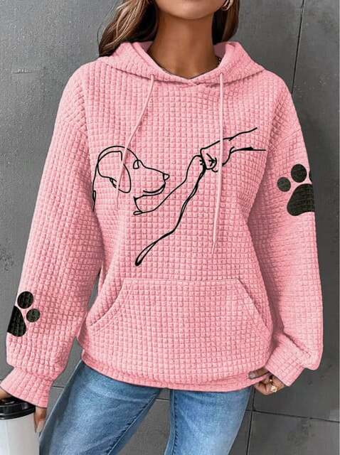 Damen Hoodie Bequemer Fleece Stil Atmungsaktives Material 3