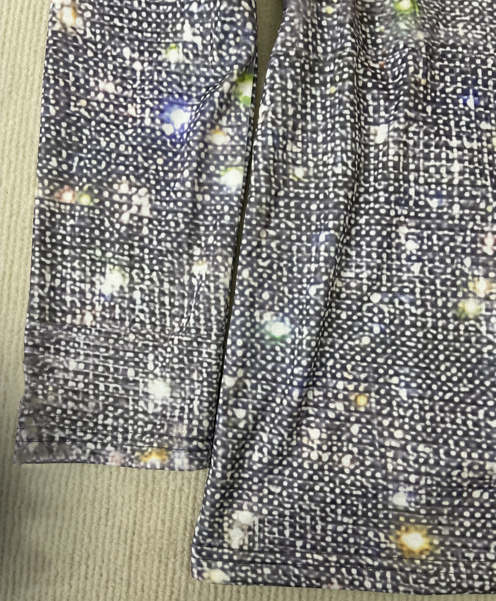 Damen Top Glitzer V-Ausschnitt Lange Ärmel Polyester Spandex 3