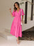 Variant image for Damen Kleid V-Ausschnitt Puffärmel Hochwertiger Stoff für Abendveranstaltungen-17