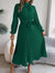 Variant image for Damen Kleid Stehkragen Faltengürtel Hochwertiger Stoff-14