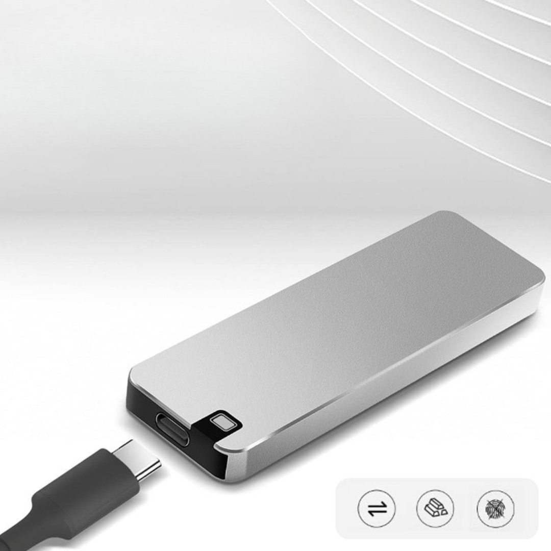 Externe SSD Festplatte USB 3.2 Aluminium Gehäuse Tragbar Stoßfest